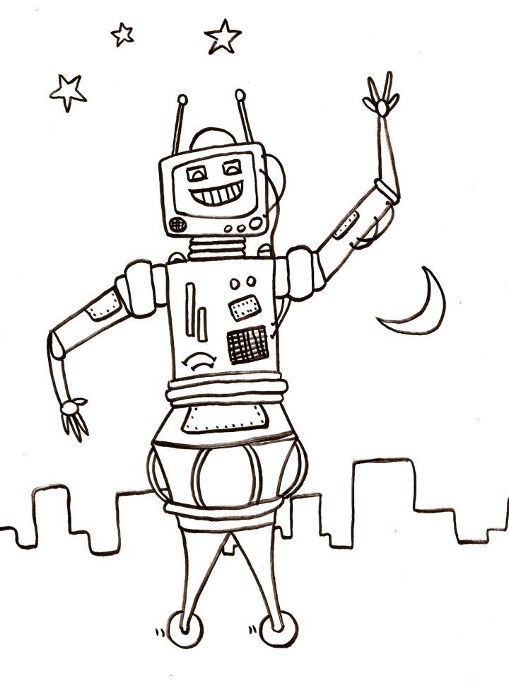 Robot Coloring Pages and Activities