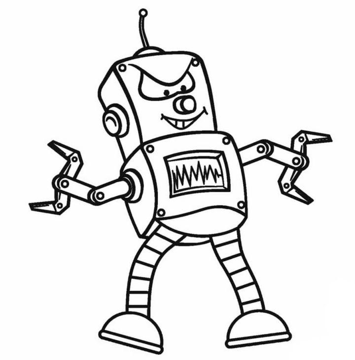 Robot Coloring Pages for Toddlers