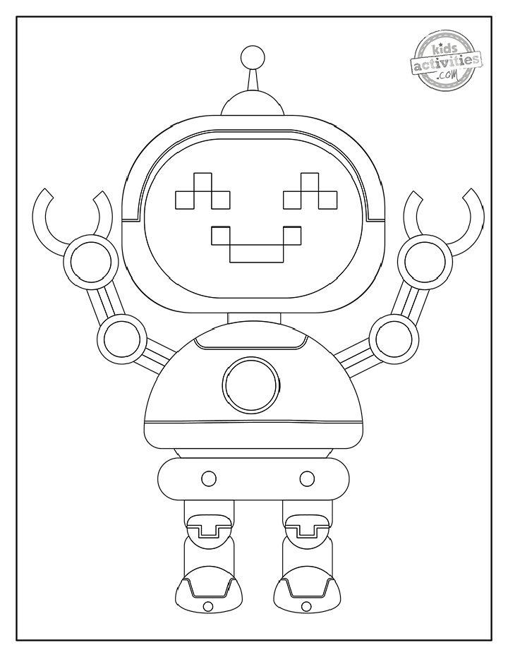 Robots Coloring Pages for Little Ones