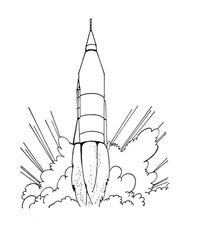 Rocket Ship Coloring Pages for Kids