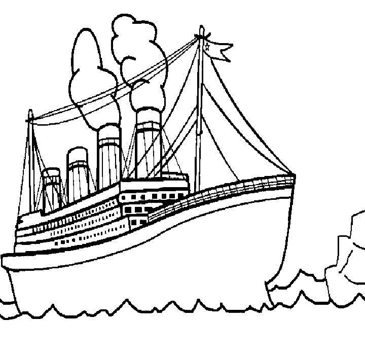 Simple Boat Coloring Pages