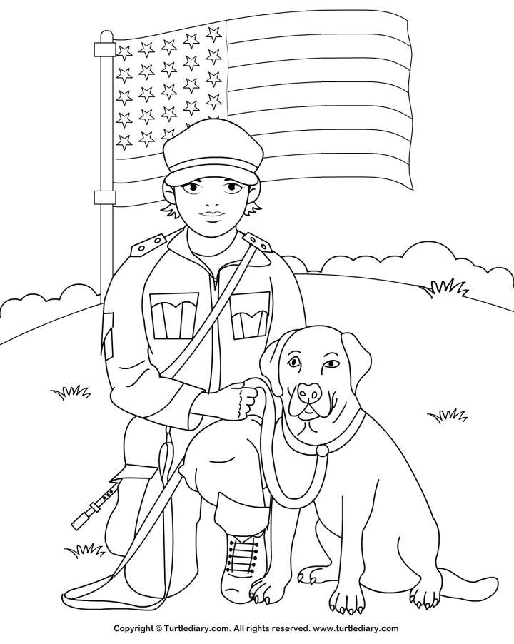 Soldier Memorial Day Coloring Page