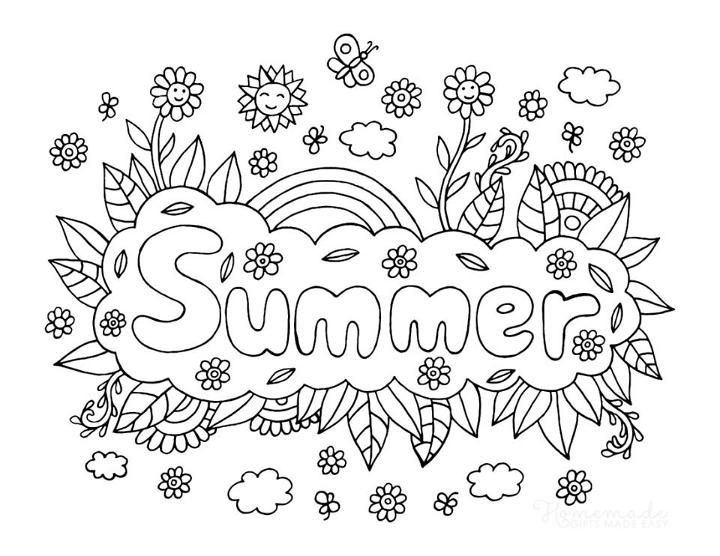 Summer June Coloring Pages