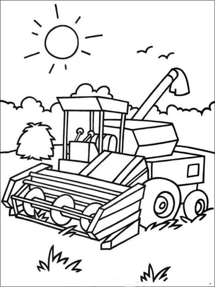 Tractor Coloring Book Pages