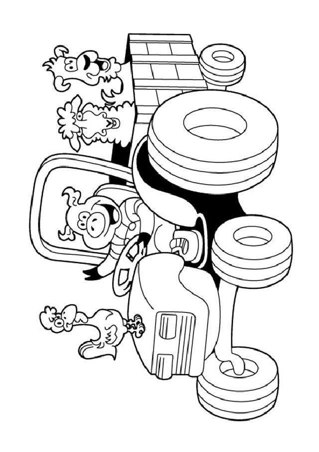 Tractor Coloring Pages for Little Ones