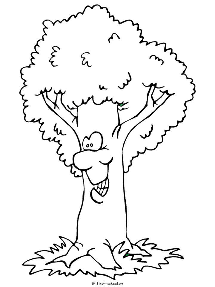 Tree Coloring Pages for Little Ones