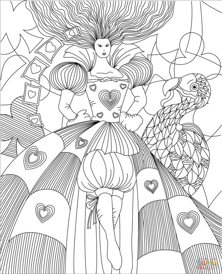 Trippy Alice in Wonderland Coloring Pages