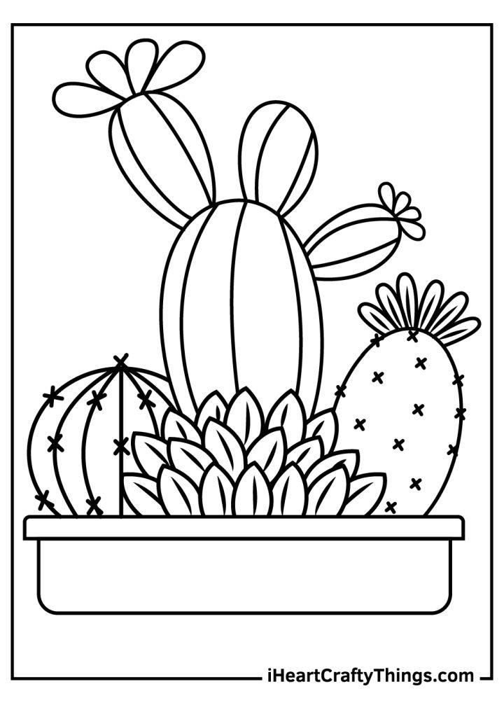 Unique Cactus Coloring Pages