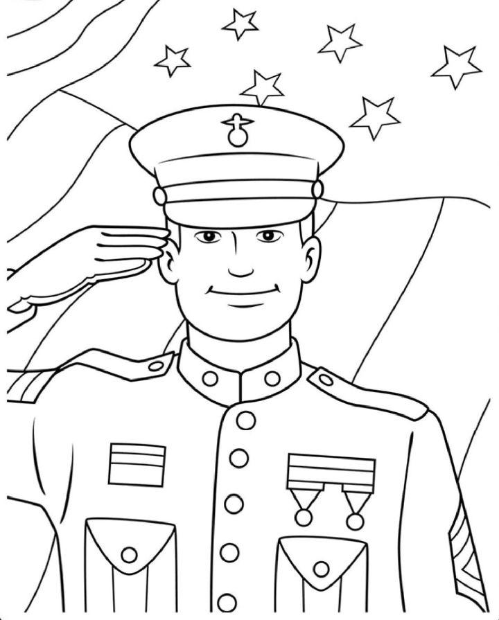 Veterans Day Coloring Sheets for Preschool