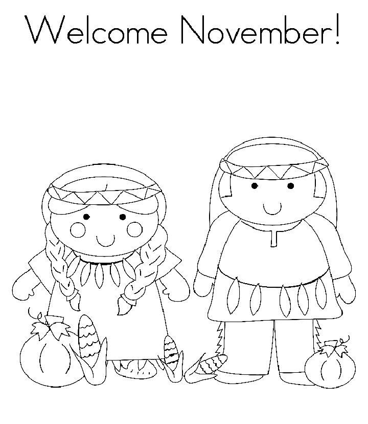 Welcome November Coloring Pages