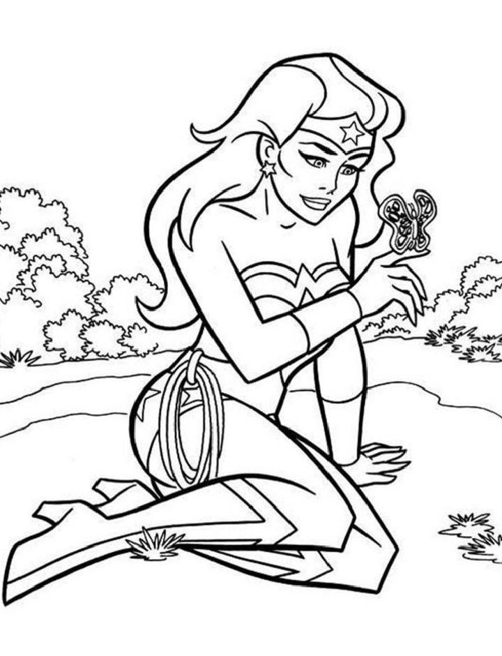 Wonder Woman Coloring Pages, Tracer Pages, and Posters