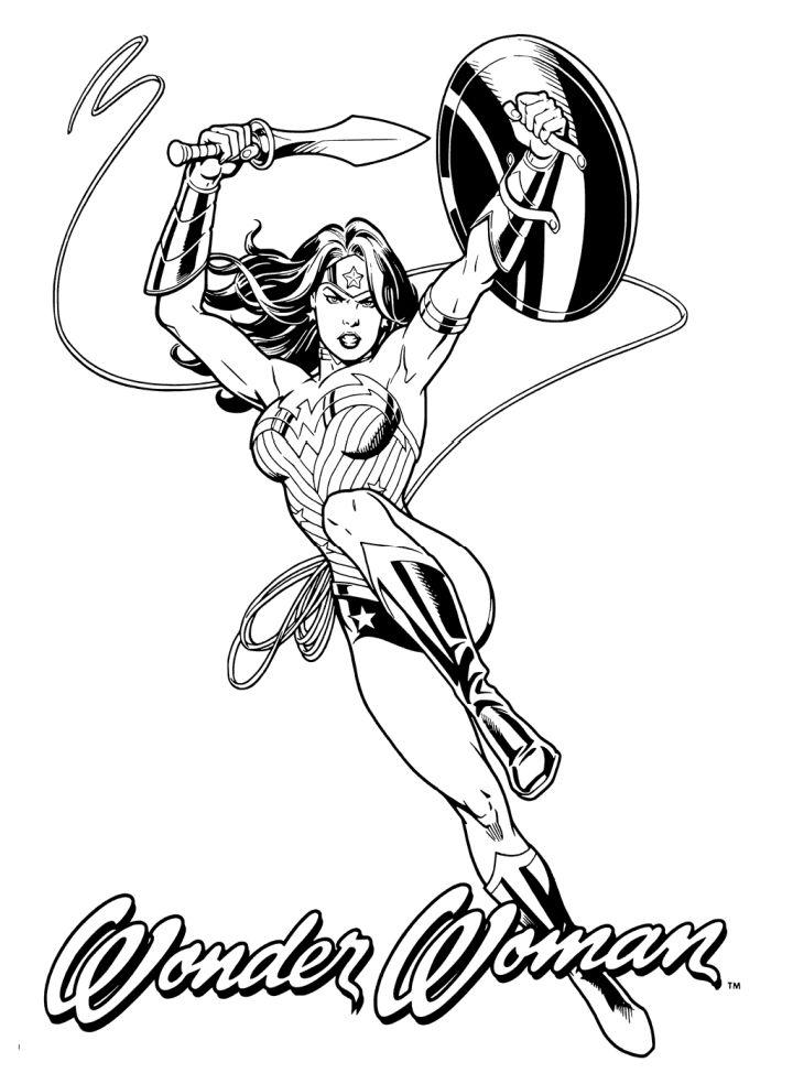 Wonder Woman Coloring Pages for Adults