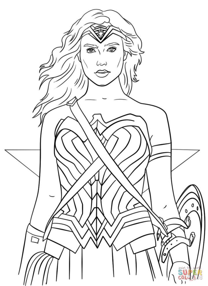 Wonder Woman Portrait Coloring Page