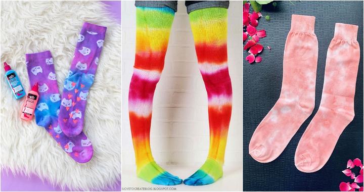 diy tie dye socks ideas and projects