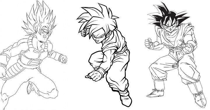 easy and free dragon ball z coloring pages