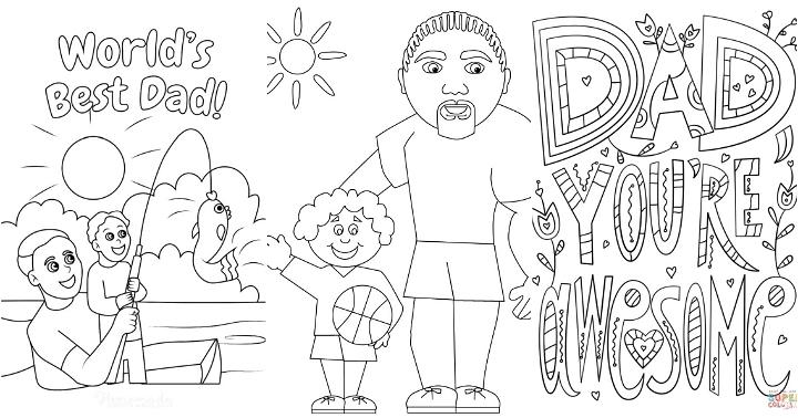 easy and free fathers day coloring pages