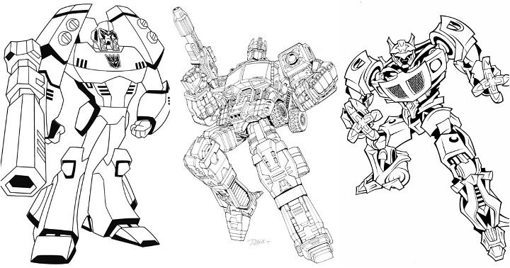 25 Easy and Free Transformers Coloring Pages for Kids and Adults - Cute Transformers Coloring Pictures and Sheets Printable