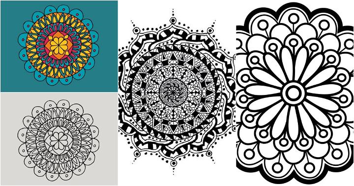 9+ Mandala Drawing Ideas For Beginners - Kites and Roses