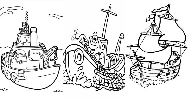 free boat coloring pages to print
