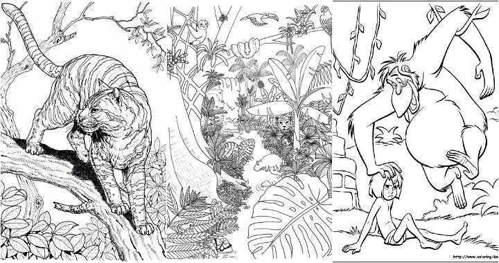 free jungle coloring pages to print
