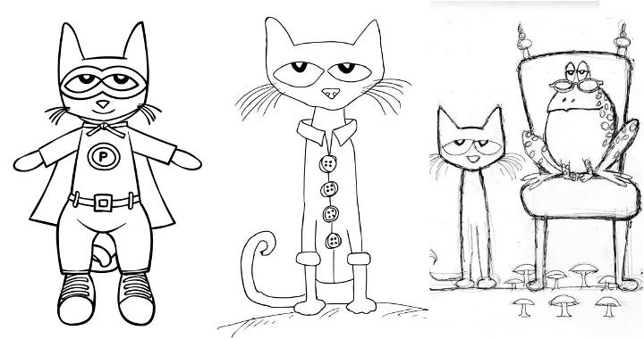 15 Easy and Free Pete the Cat Coloring Pages for Kids and Adults - Cute Pete the Cat Coloring Pictures and Sheets Printable