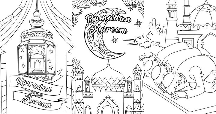 15 Easy and Free Ramadan Coloring Pages for Kids and Adults - Cute Ramadan Pictures and Sheets Printable to Download and Print