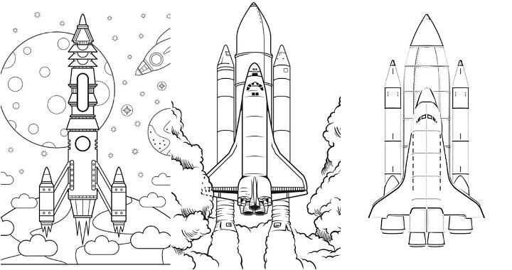 free printable rocket coloring pages