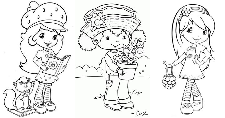 free strawberry shortcake coloring pages to print