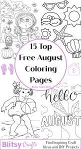 15 Free August Coloring Pages for Kids and Adults