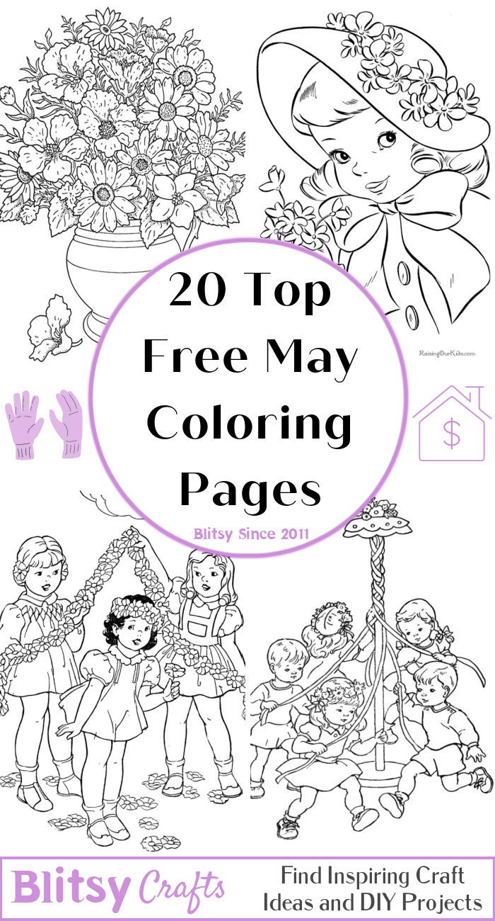 20 Free May Coloring Pages For Kids And Adults
