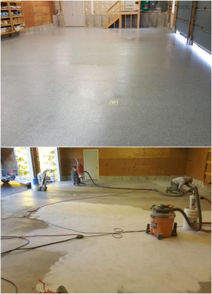 Bay Garage Epoxy Floor Installed