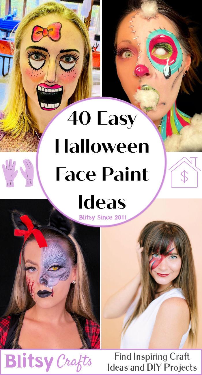 40 Easy Halloween Face Paint Ideas - Easy Face Paint Ideas for Halloween