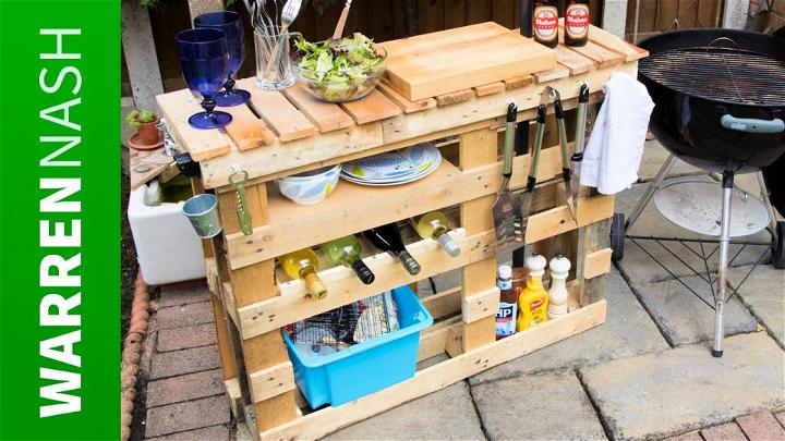 BBQ Grill Station Out of Pallets