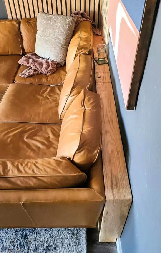 Behind the Couch Table with Outlet