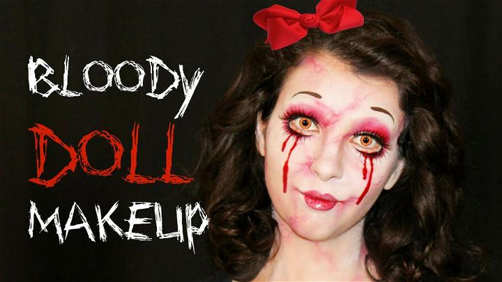 Bloody Doll Halloween Face Paint