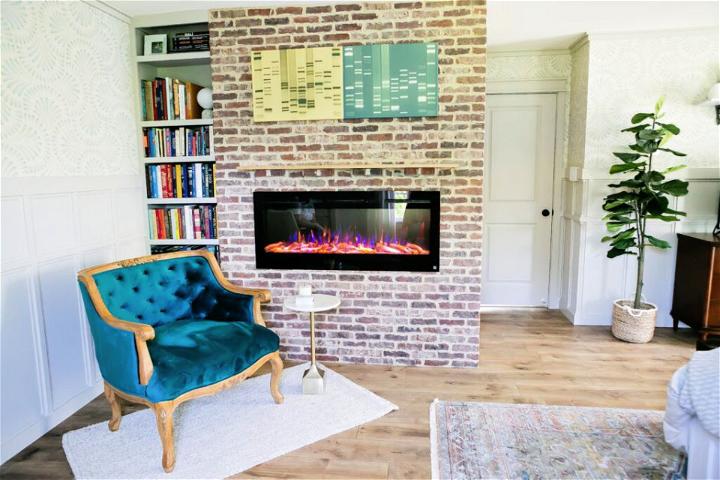 Building an Electric Brick Fireplace