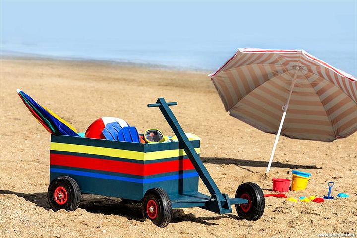 Colorful DIY Beach Cart