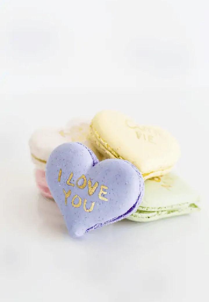 Conversation Heart Macarons for Her