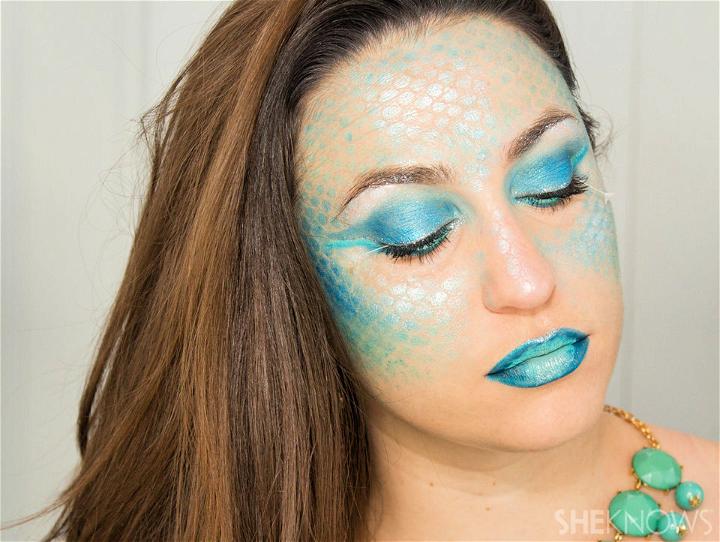 Cool Mermaid Halloween Face Paint