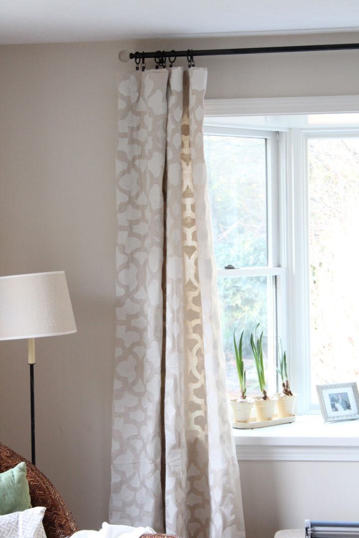 Creative Stenciled Drop Cloth Curtain