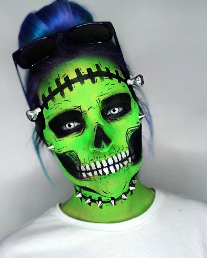 Creepy Frankenstein Halloween Face Paint