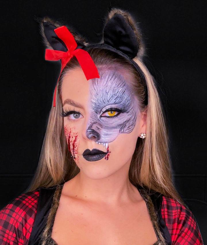 Cute Girl Halloween Face Painting