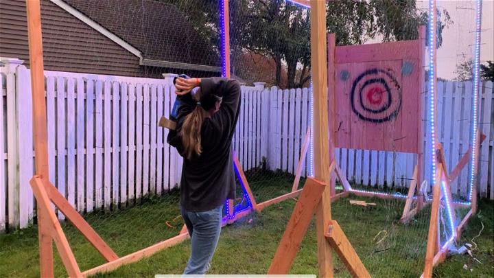 DIY Axe Throwing Target With LEDs
