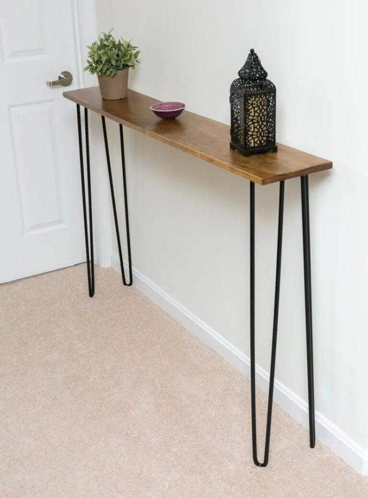 DIY Console Table with Hairpin Legs