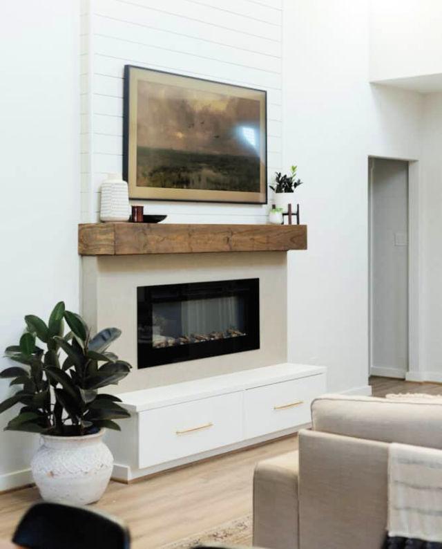 DIY Electric Fireplace Reveal