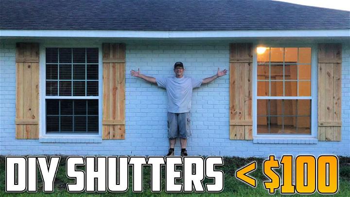 DIY Natural Wood Shutters