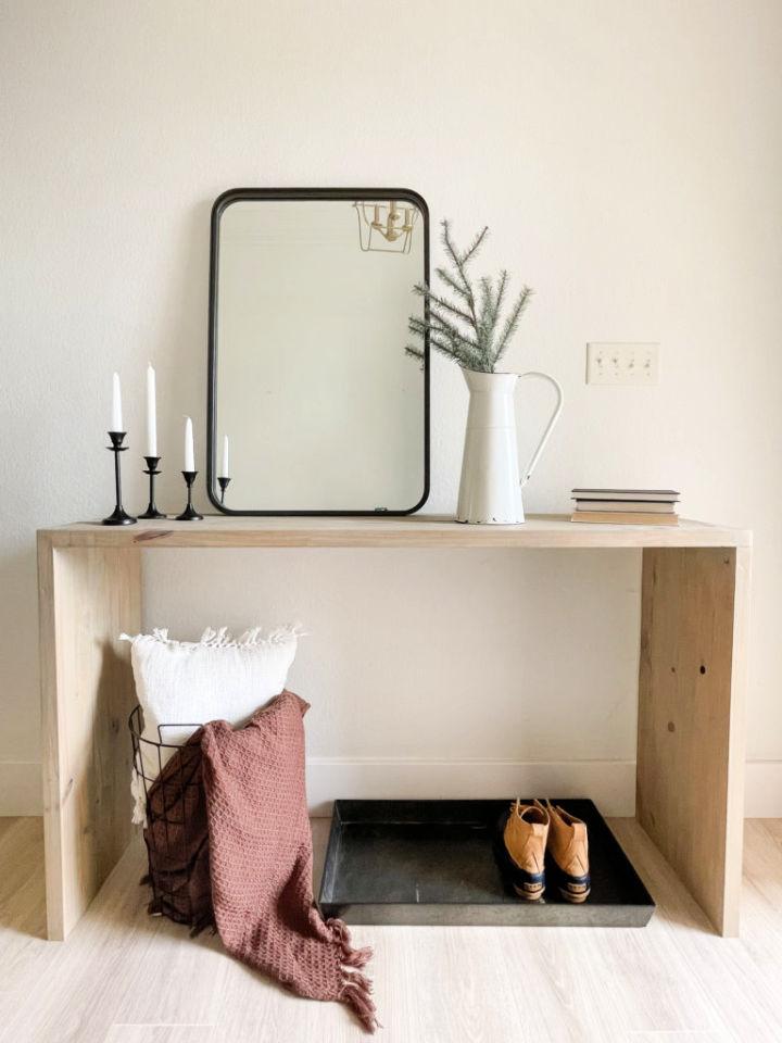 DIY Wood Console Table