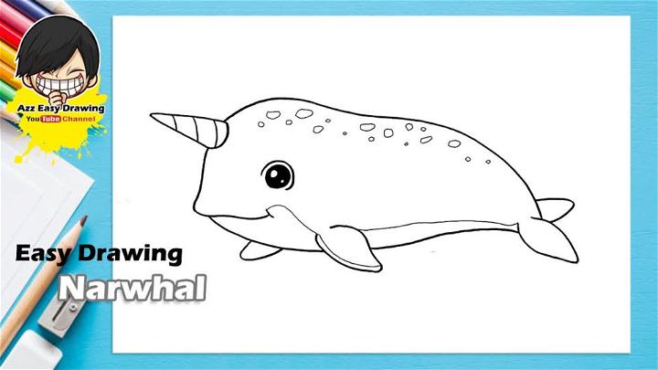 Easy Narwhal Drawing