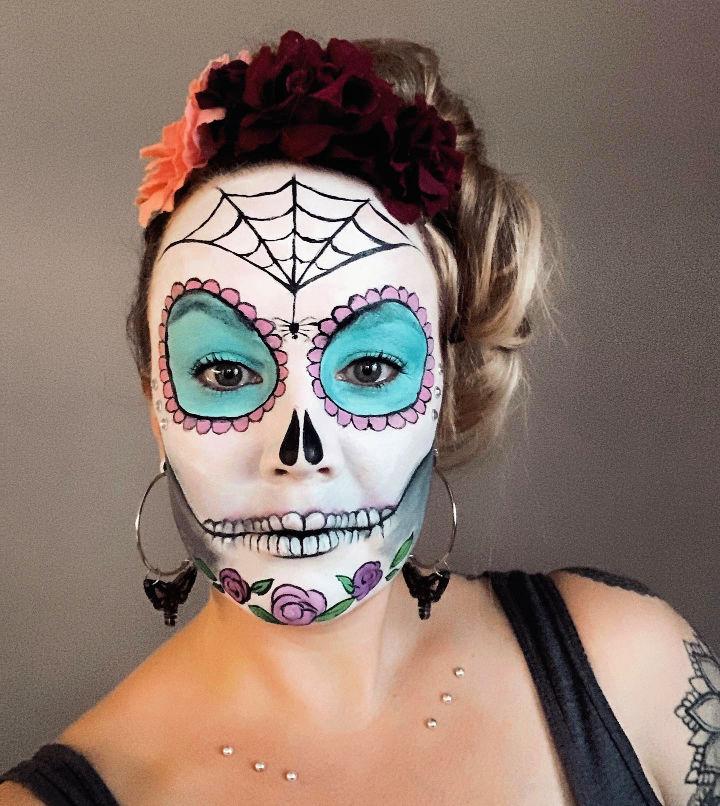 Easy Skull Halloween Face Paint