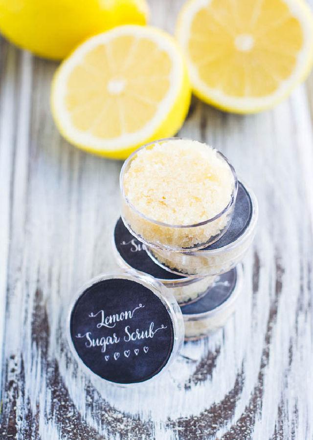 Exfoliating Lemon Scrub for Dark Lips